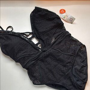 NWT Black One Piece Bathing Suit M